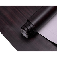 Univocean Dark Wood Furniture Wallpaper, Pvc Waterproof Wall Stickers, 330 X 45 Cm