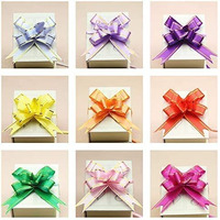 Prokart Colorful 18Mm Pull Bow Striped Ribbon String With 30Cm Long Handmade Pull Flower Ribbon For Wrapping And Decoration Gift For Wedding 30Pc (Assorted Color), Multicolor
