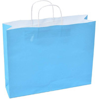Sapco Paper Bag For Gift Carry, Marriage, Birthday Gift, Pack Of 10 (Solid Blue)