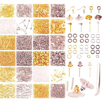 Diy Crafts 250 Gram, Antique Gold, Earring Making Kit Jewelry Makes Supplies Earring Post Jump Rings Earring Back Tweezers Jump Ring For Earring Jewelry Diy Making Women & (250 Gram, Antique Gold)