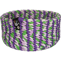 Happy Cultures Nylon Handmade Braided Macrame Decorative Basket (8 Inches X 8 Inches X 3.5 Inches) Multi-Purpose, Perfect For Decorations, Key Holder, Fruit Basket, Etc.