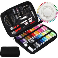 Funblast 130 Pcs Sewing Kit, Needle And Thread Box, Small & Portable Travel Sewing Kits Box, Tailoring Accessories, Emergency Stitching Kit, Travel Sewing Box, Stitching Items Box For Home, Ladies