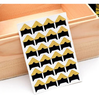 Sunkizzrs 5 Sheets Photo Corners Self Adhesive Photo Mounting Sticker Paper Corner Stickers For Scrapbook Album (Gold)