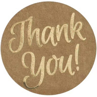 Store2508 500Pcs Thank You Stickers 1.5 Inch Diameter With Gold Embossing Letters Small Business Stickers Thank You For Your Order Sticker