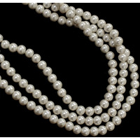 Embroiderymaterial 200 Pcs Of Silver Pearl Glass Beads (8Mm) For Embroidery, Diy Crafts, Jewellery Making, Saree Embellishments, Dress Designing & Decorative Projects