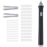 EsKube Slim Battery Operated Automatic Eraser, With 22 Refills And 2 Eraser Holders - Color As Per Availability (Batteries Not Included)
