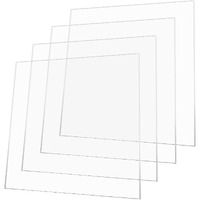 Bigimall Acrylic Sheet 3Mm Clear Transparent Plexiglass 12 Inch X 12 Inch Pack Of 4 Pcs