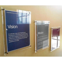 Bigimall Acrylic Sandwich Sheet Board For Display Ads Posters Pictures Information (Transparent - 24 X 24 Inches)