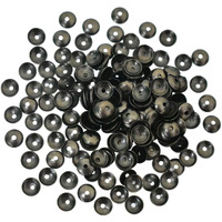 Embroiderymaterial Cupped Shape Centre Hole Sequins Metal Sequins For Craft And Embroidery Purpose 100Gm (Gunmetal Color, 6Mm)