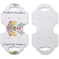 Diy Crafts Pack Of 100 Pcs, Display Card 1, Jewellery Fashin Display Card For Necklaces, Bracelets, Ear Studs, Earrings, Anklets (White) Jew (Pack Of 100 Pcs, Display Card 1)