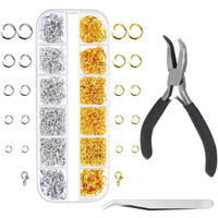 Diy Crafts Design No # 2, Pack Of 1 Set, Jump Rings For Jewelry Making Supplies And Necklace Repair With Jump Ring Pliers And Op (Design No # 2, Pack Of 1 Set)