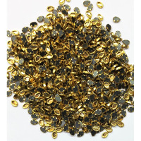 Omx 700 Pc, Kundan Stones Beads Flat Back Glue On Rhinestones For Jewellery Making & Embroidery Tear Drop Shape- 6X4 Mm (Golden Colour), 100 Gram