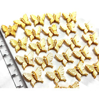 Gosetget! Golden Color Butterfly (200 Pcs) Plastic Beads For Jewellery Making, Arts And Crafts Work, Necklace, Bracelet Earring Diy Kit (Butterfly Big)