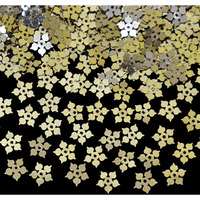 Embroiderymaterial Flower Shape Sequins Sitara For Craft And Embroidery 50Gm (Pale Gold, 8Mm)