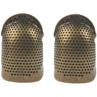 Moira Pack Of 2 Adjustable Brass Finger Protector Thimble For Sewing Embroidery Needlework (Medium)