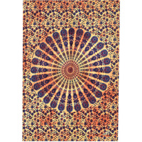 Ravaiyaa - Attitude Is Everything Peacock Mandala Printed Cotton Small Tapestry Wall Hanging Poster Home Wall Decor (Yellow)