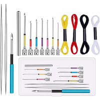 Hasthip 15 Pcs Punch Needles Kit For Women Girl With Different Thickness Pinholes,Embroidery Stitching Tufting Punch Needle For Cross Stitch Tools Knitting Art Handmaking Sewing