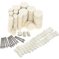 Diy Crafts Pack Of 80 Pcs, Wool Felt + 1 Pc Mandrel, Density Felt Head Polishing Buffing Wheel Polishing Kit,Rotary Tools Accessories Fit For Dremel 1/8(Pack Of 80 Pcs, Wool Felt + 1 Pc Mandrel)
