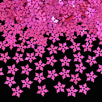 Embroiderymaterial Flower Shape Sequins Sitara For Craft And Embroidery 50Gm (Pink, 8Mm)