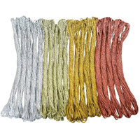 Embroiderymaterial Cotton Metallic Embroidery Cross Stitch Floss Threads(Multi Combo), 40 Gram