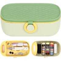 Elephantboat Sewing Kit Full Set Portable,Sewing Kit Box For Home Use Travel Use Portable Stitching With Spools Of Thread,Scissors Thimble Threader Buttons
