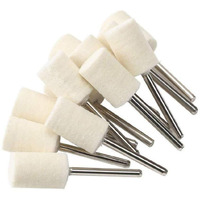 Diy Crafts Pack Of 24 Pcs, Cylindrical, Off - White, Felt Point Polishing Tool Wool Felt Buffing Mounted Point (Pack Of 24 Pcs, Cylindrical, Off - White)