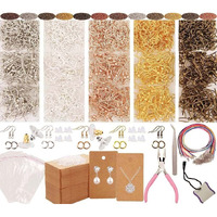 Diy Crafts 500 Grm, Silver, Earring Hooks For Jewelry Making, Earring Making Supplies Kit Fish Earring Hooks Earring Holder Cards Backs Open Jump Rings Earring Findin (500 Grm, Silver)