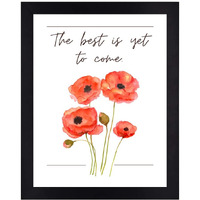 Interio Crafts The Best Is Yet To Come Motivational Quote Wall Framed Poster, Inspirational Poster For Home And Office Decor, Synthetic Wood, Black Frame, 13 X 10 Inches.