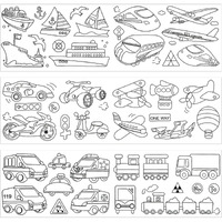 Antoyz Cartoon And Doodle Art Drawing Paper Roll For Kids Tution Class Learning 30 Cm X 300 Cm (Multi Design)