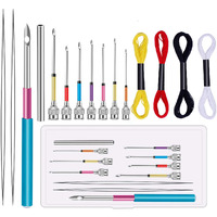 Hasthip 15 Pcs Tufting Punch Needles Kit For Women Girl With Different Thickness Pinholes,Embroidery Stitching Punch Needle For Cross Stitch Tools Knitting Needle Art Handmaking Sewing