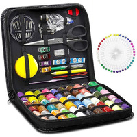 Hasthip Sewing Kit 126Pcs Needle And Thread Kit 30 Large Cotton Thread Bobbins Pu Case For Women Suitable For Home Travel And Emergency Use