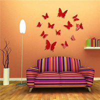 Jaamso Royals Red And Blue Combo Self Adhesive Wall Sticker (Set Of 2)