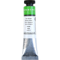 Sennelier Extra Fine Gouache Tube 21Ml (S2 Brillant Green) | Ideal For Watercolor And Mixed Media Paper Pads Also With Primed Canvas,Illustration Boards