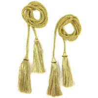 Sync Golden Long Dori Tassels Latkan For Lehenga Hanging Beads For Blouses Dupatta Lace And Border Materials Chunni Choli Tailoring Dresses Sarees Gowns Curtains Suits Decoration Pack Of 2