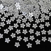 Embroiderymaterial Flower Shape Sequins Sitara For Craft And Embroidery 50Gm (Silver Color, 8Mm)