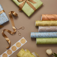 Pink Paper Co. Gift Wrapping Paper Sheets Size: 19X28 Inches, With Name Stickers (Pack Of 5, Assorted)
