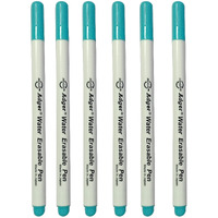 Aakriti Disappearing Ink Pens - Water Soluble Fabric Markers, Water Erasable Pens For Sewing, Art, Diy, Tracing, And Embroidery Supplies (6 Pcs) [Point Type: Fine Tip]