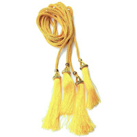 Sync Yellow Long Dori Tassels Latkan For Lehenga Hanging Beads For Blouses Dupatta Lace And Border Materials Chunni Choli Tailoring Dresses Sarees Gowns Curtains Suits Decoration Pack Of 2