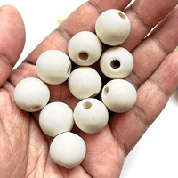 Adikala 300Pc 20 Mm Wooden Beads For Bracelet Making, Jwellery Making, Bag Making, Craft Making, Home Dcor, Diy Art & Craft | 3Mm Rope Hole (Natural)
