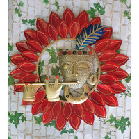 Rsn Krishna Basuri Wall Decoration, Metal Wall Sculpture, Modern Metal Wall Decor, Wall Art For Bedroom, Wall Hanging & Decorative Mounted Art Sculpture For Living Room - 23 Inch