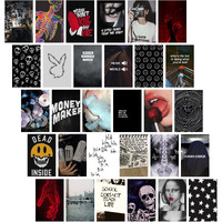 Thepaper9Store Wall Collage Kit (Black Grunge)