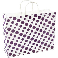 Sapco Polka Dot Gift Paper Carry Bag Pack Of 10(Lavender)