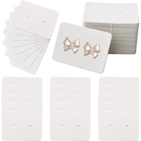 Zenomia White Small Earring Display Cards Paper Earring Card Holder Rectangle Shape Price Label Tags Cards For Ear Studs Display Jewelry Packaging, 3.5 Cm X 2.5 Cm (100Pcs)