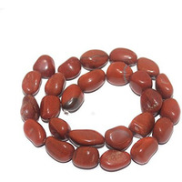 Beadsnfashion Tumbled Red Jasper Stone Beads For Jewellery Making Necklace Bracelets And Earrings Making, Size 18-13 Mm