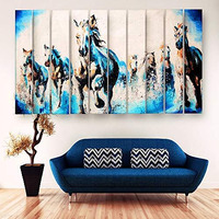 Casperme Wood Animals Printed Artwork (Medium) Multicolour