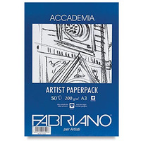 Fabriano Accademia Drawing Paper,200 Gsm, Size A3, 50 Durable Sheets | Ideal For Drawing, Sketching, Mandala, Shading Art, Students, School, Office
