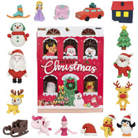 Wishkey Christmas Theme Pencil Eraser For School Children, Cute Erasers For Kids Different Shapes, Soft Non-Dust Stationary Puzzle Erasers, Best Gift On Christmas For Kids (Pack Of 1, Multicolor)