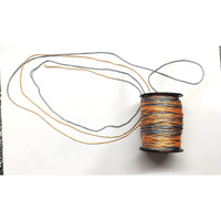 Omx Nylon 1Mm Thick Macrame Cord (125 Meters) Nylon Chinese Knotting Cord,For Macrameideally Used For Jewelry Making, Bags And Various Other Craft Projects. (Orange & Grey Tye Dye)