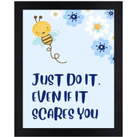 Interio Crafts Positive Quote Poster, Motivational Wall Frames For Home And Office Decor, Synthetic Wood, 13 X 10 Inches.