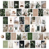 Hasthip 50 Sheet Wall Sticker Post Card Photo Display Decor Forest & Desert Collection Aesthetic Wall Sticker Wall Art Posters Room Decor 4X6 Inch Art Paper For Girls